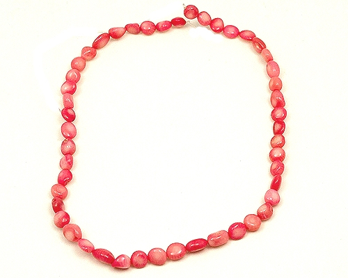 Collar de coral bambú rosa