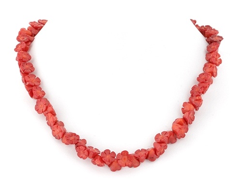 Collar de coral Bambú en flores