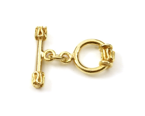 Cierre Plata chapado en oro 12mm.
