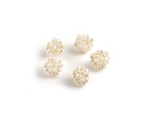 Bolitas de mil perlas pequeñitas 12mm. Blancas