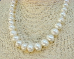 Collar de perla Australiana semiesférica blanca