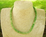 Collar de aventurina verde en Rondel facetado