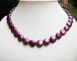 Collar de perlas Coin violeta