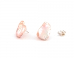 Pendientes de original Perla Cultivada AAA Rosa y Plata