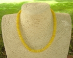 Topacio amarillo en rondel facetado 8x6mm. Tira (hilo) 40cm.