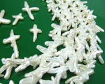 Collar de perla Biwa en espiga blanca