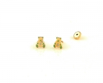 Pendientes en Oro750ml. y Esmalte. Ositos