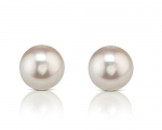 Perlas Australianas esféricas 11,5mm. Pendientes en oro blanco o amarillo 18 ktes