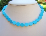 Collar de turquesa howlita oval