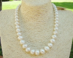 Collar de perla Australiana semiesférica blanca