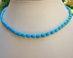 Collar de turquesa oval