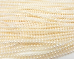 Collar de perla semi esférica blanca