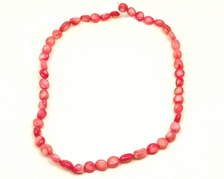 Collar de coral bambú rosa