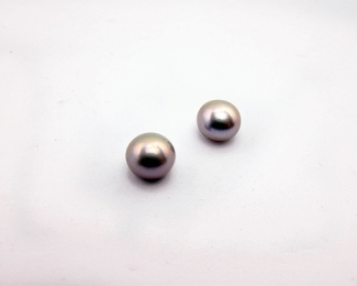 Perla botón 8mm. Gris