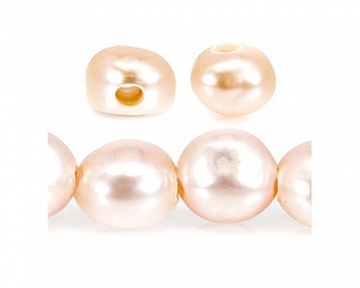 Perlas patata con perforación de 2mm. Rosas