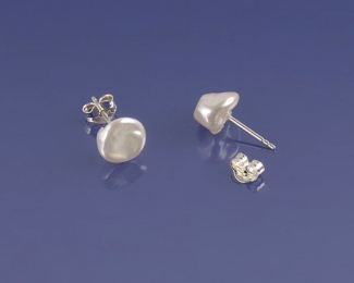 Pendientes de Perla AAA Patatita 8-9mm. y plata 925ml.