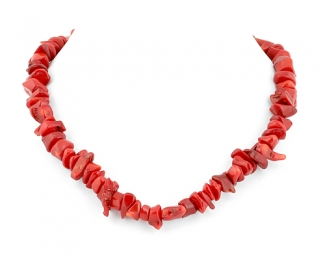 Collar de coral Bambú irregular