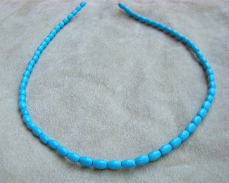 Collar de turquesa oval