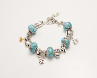 Pulsera de Plata 925ml. y charms