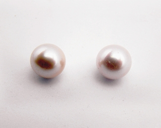 Perlas Australianas esféricas 12mm. malvas