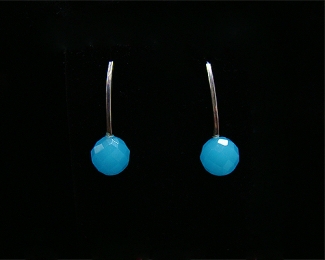 Pendientes de Calcedonia, Perlas y Plata