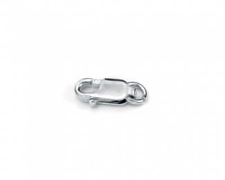 Mosquetón rectangular Oro blanco 11.7mm. Con anilla en ocho (para enfilar)