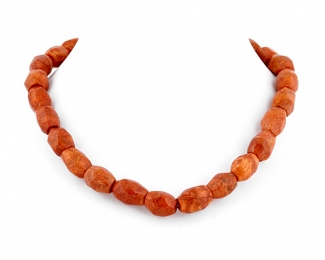 Collar de coral Esponja tubo oval